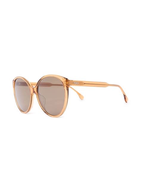 fendi eyewear round frame sunglasses